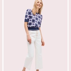kate spade Tops - Kate Spade Geo Floral Short Sleeve Sweater kate spade Tops - Kate Spade Geo Floral Short Sleeve Sweater